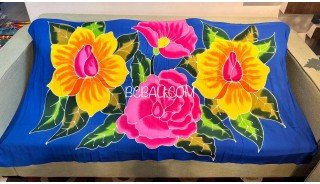 Special Offer Rayon Sarong Hand Painted Flower Design High Quality